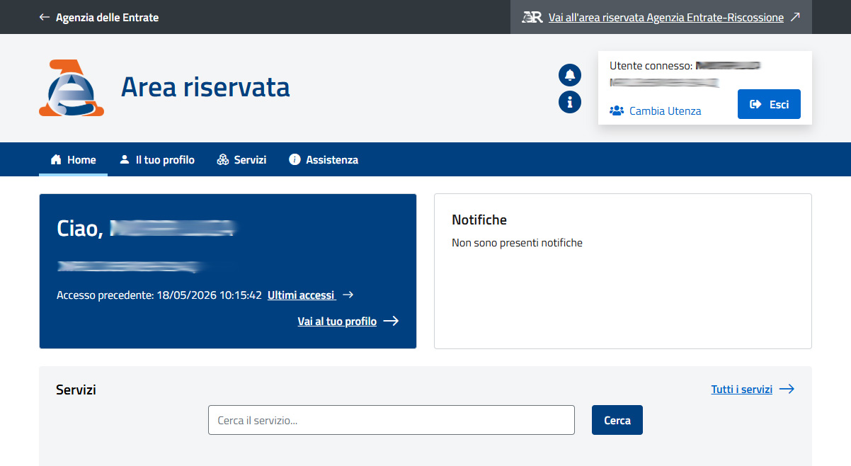 Agenzia delle Entrate - Login
