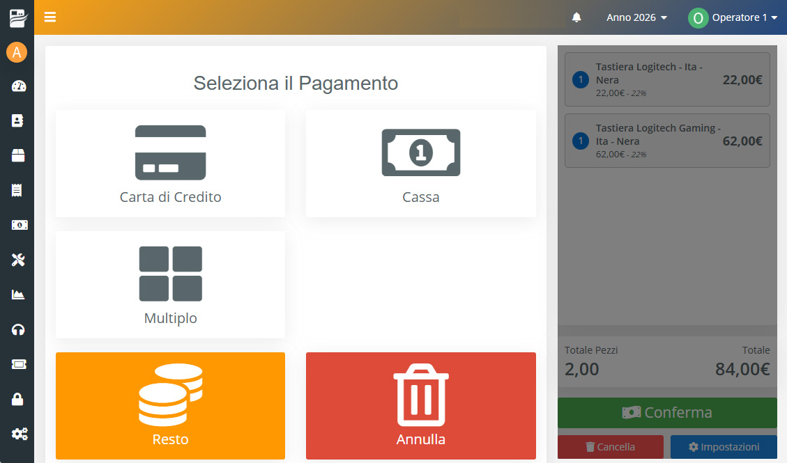 Cassa Cloud : Pagamento