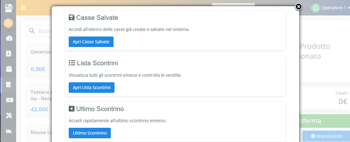 Cassa Cloud : Impostazioni