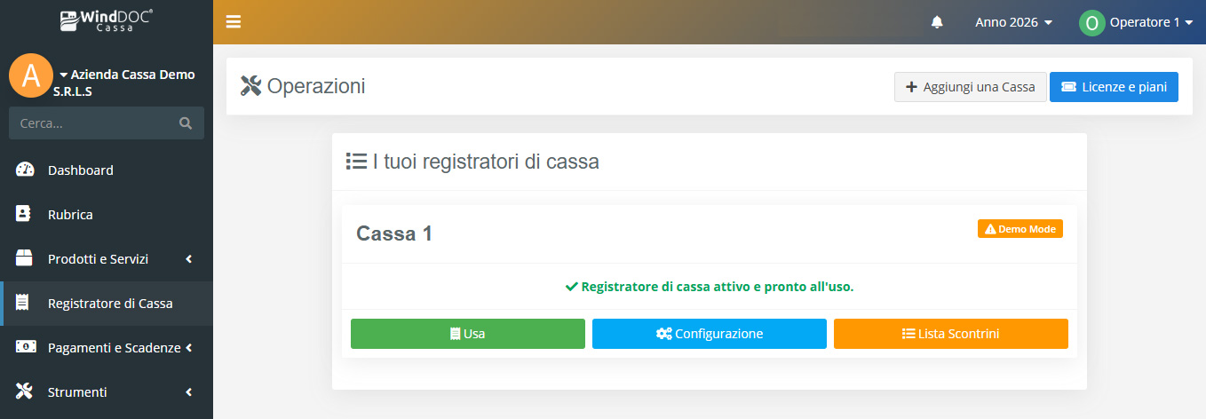 Lista Registratori di Cassa
